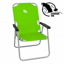 Кресло  раскладное "Condor" 54х62х40/85 см, вес 4,8 кг, цвет зеленый, максимальная нагрузка 130 кг
